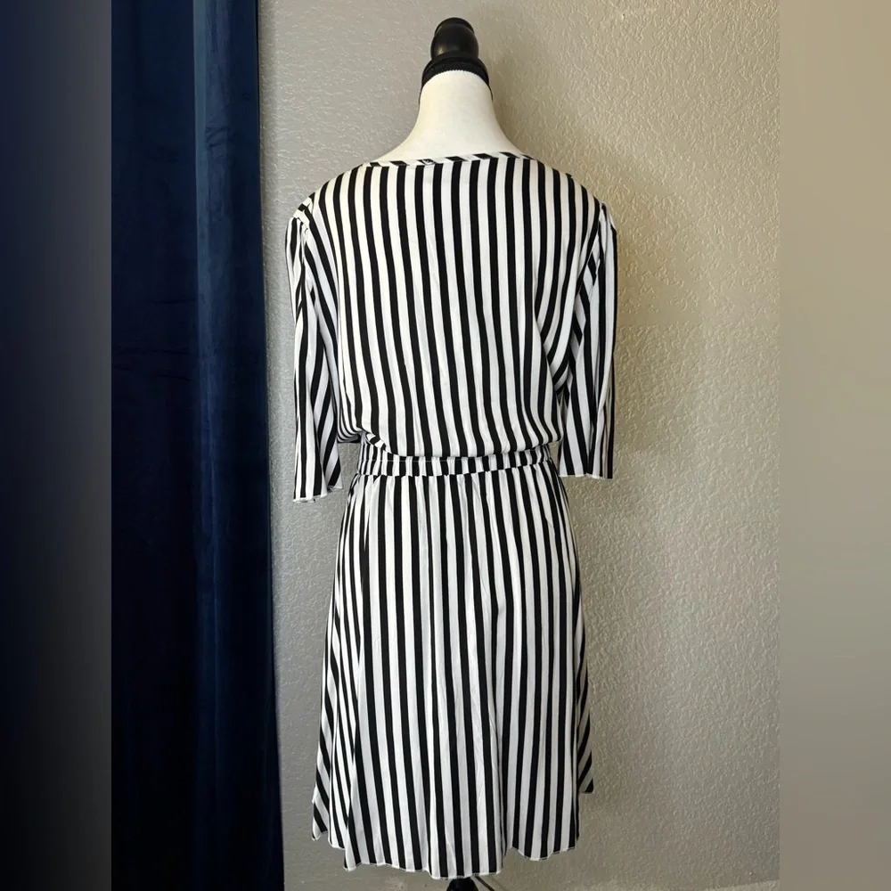 Pretty Garden NWT Black & White Stripped Dress | Size L - Picture 3 of 5